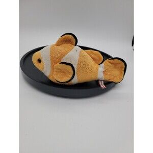 Douglas Clown Fish Cuddle Toys 9 " Glitter Plush Orange White  Animal Toy Flaw